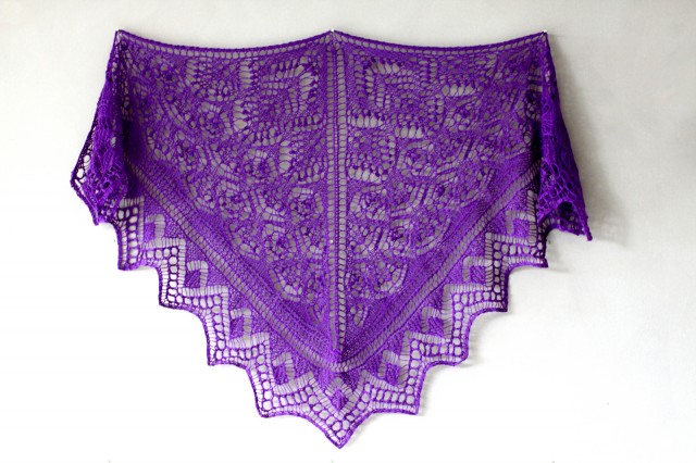 Шаль Сливовый ажур / Plum Lace Shawl by Zabeth Loisel-Weiner