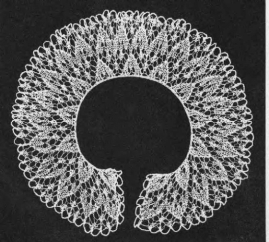 Ажурные воротнички спицами 2