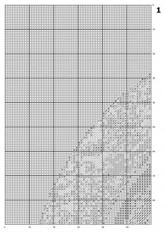 Вышивка крестом. Монохром. Схемы.