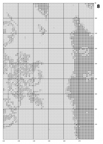 Вышивка крестом. Монохром. Схемы.