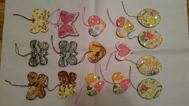 Ёлочные игрушки из картона