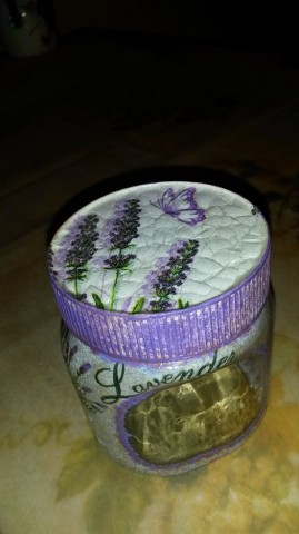 Баночки с обратным декупажем