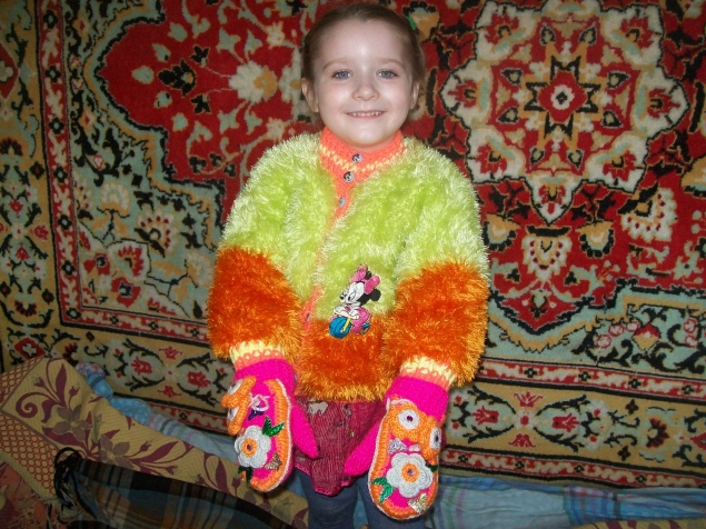 Варежки для моей дочки.