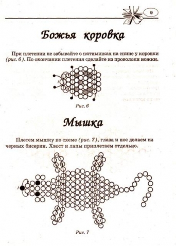 Ключница из бисера схема