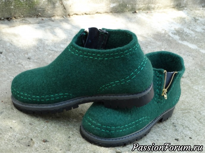 Ботинки зеленые