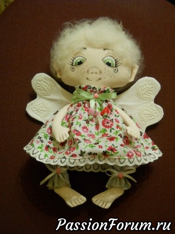 Малышка феечка в технике Грунтованный текстиль.