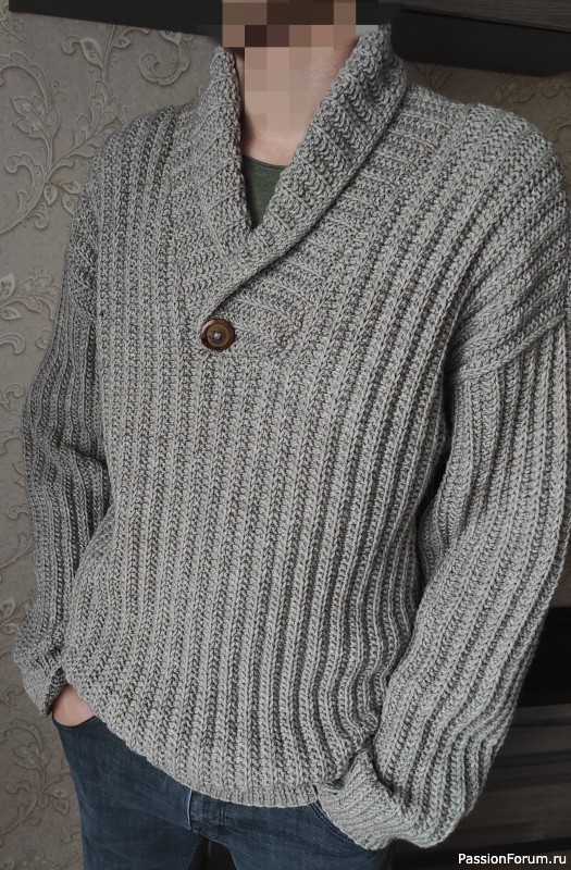 Пуловер или свитер с шалевым воротником