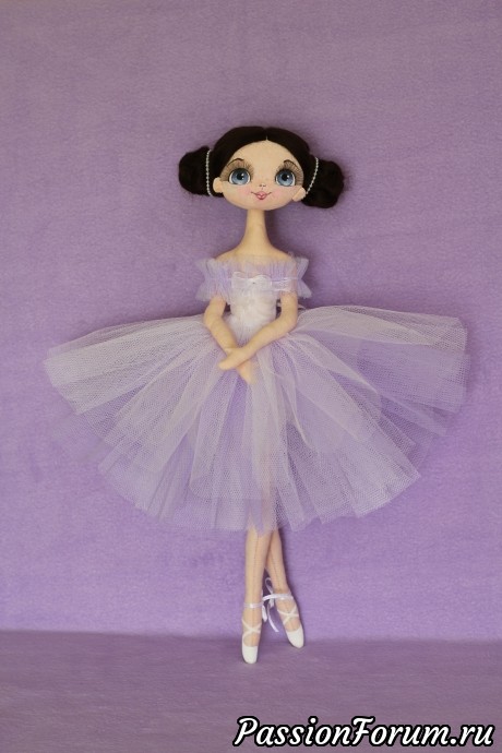 Текстильная куколка Патрисия. Балеринка.