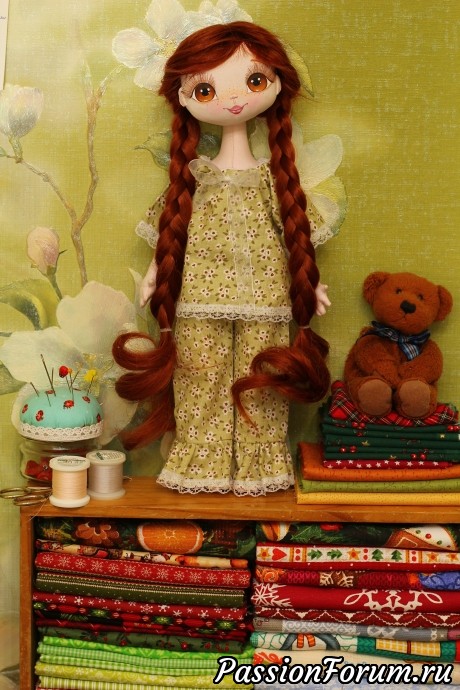 Текстильная куколка Маргаритка.
