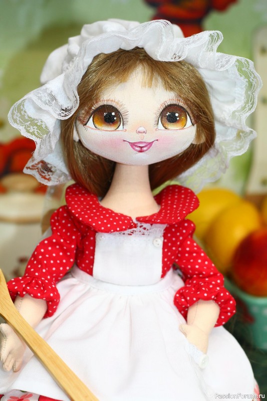 Текстильная куколка Лорочка- Принцесса кухни.
