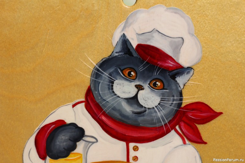 Кот и повар рисунок