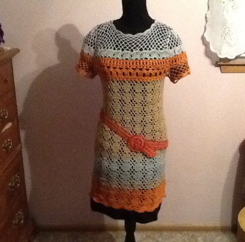 Платье -туника крючком из журнала Crochet summer 2014
