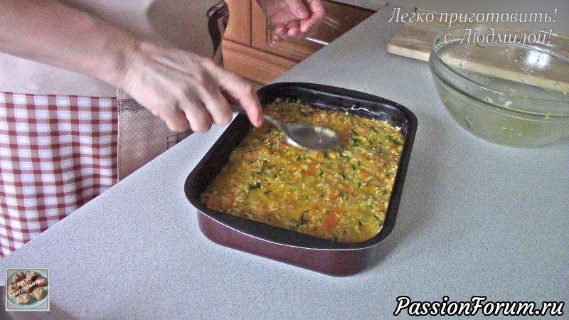 Запеканка с рыбой и кабачком без муки