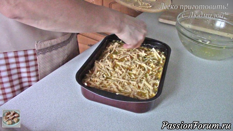 Запеканка с рыбой и кабачком без муки
