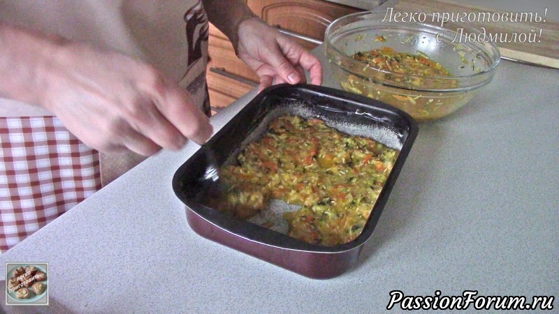 Запеканка с рыбой и кабачком без муки