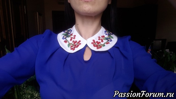 Вышитый накладной воротничок