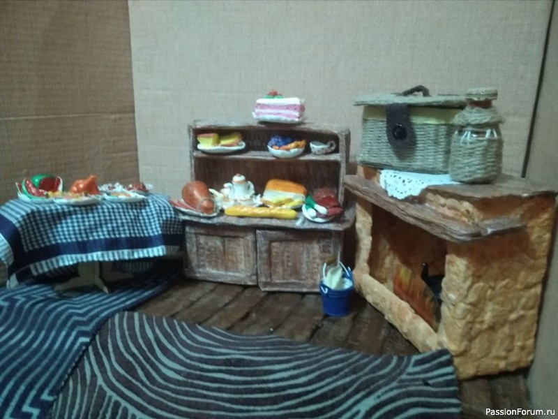 Берлога брутального Барсука, кухня (миниатюрная мебель для кукол и тедди)