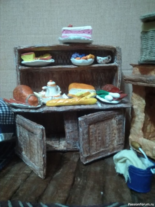 Берлога брутального Барсука, кухня (миниатюрная мебель для кукол и тедди)