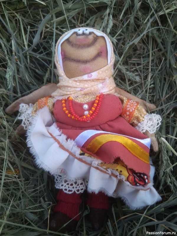 Сенокосная Баба Фея (кукла в технике "грунтованный текстиль")