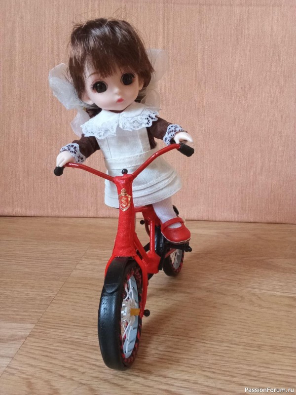 Велосипед для кукол и тедди (кукольная миниатюра