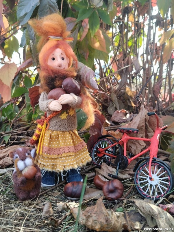 Велосипед для кукол и тедди (кукольная миниатюра
