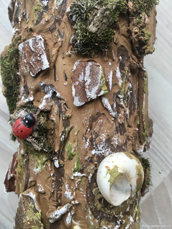 Декор бутылки шпаклевкой своими руками