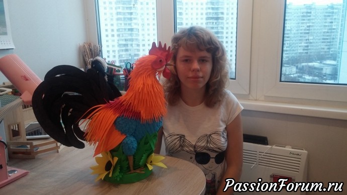 Петух из фоамирана