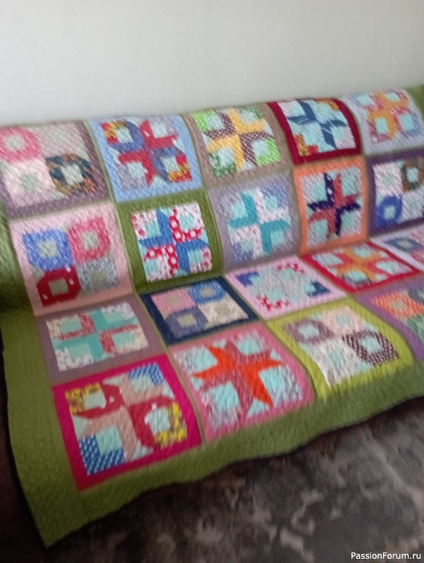 Покрывало в технике пэчворк