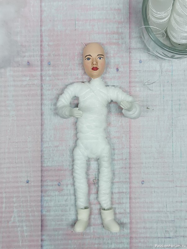 Русская красавица. Ватная игрушка на пасхальную тему