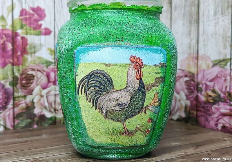 Декупаж баночки для пасхальных сладостей