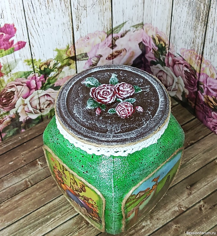 Декупаж баночки для пасхальных сладостей