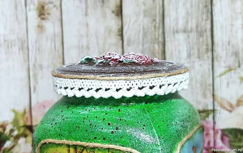 Декупаж баночки для пасхальных сладостей