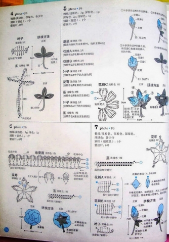 Цветы крючком схемы вязания