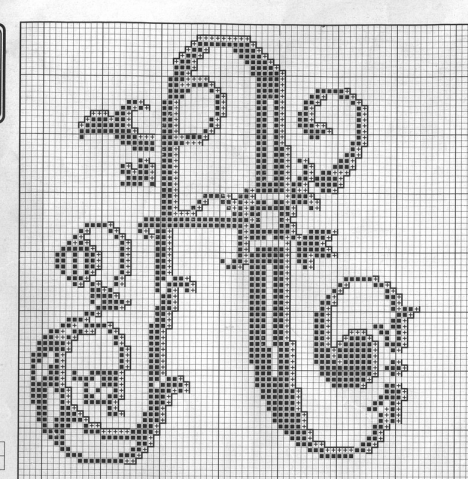Монограммы. Вышивка крестиком.
