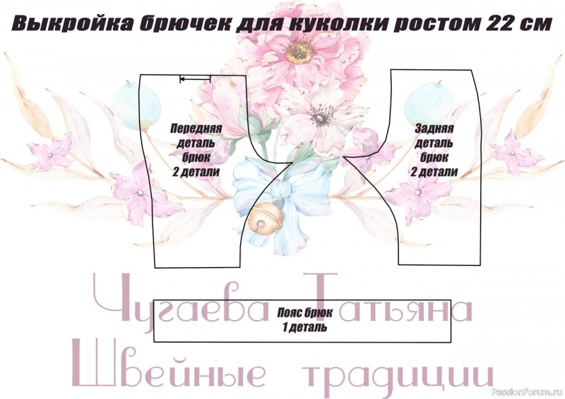 ВЫКРОЙКИ КУКОЛЬНОЙ ОДЕЖДЫ ОТ ЧУГАЕВОЙ ТАТЬЯНЫ