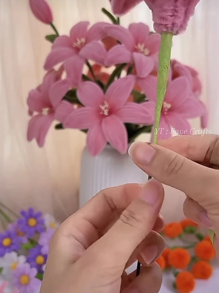 Цветы из синельной проволоки: мастер-класс по изготовлению лилий