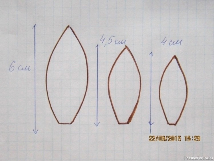 Георгины из фоамирана. Шаблоны