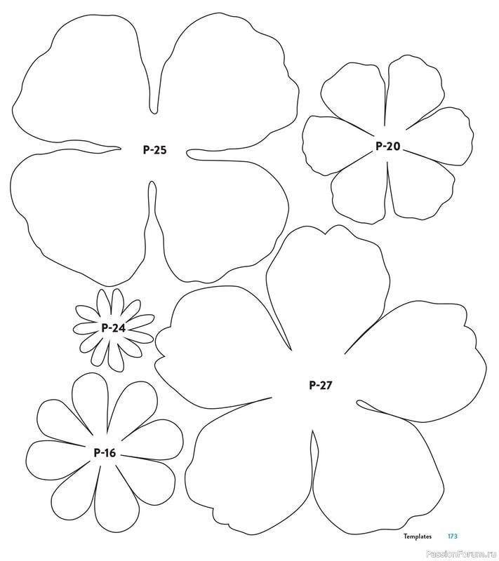 Сирень из фоамирана. Шаблоны