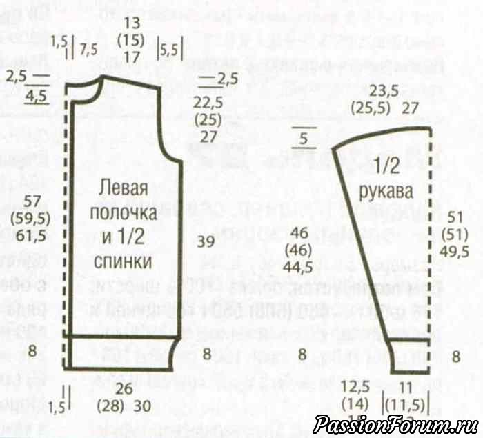 Мужской жакет с рельефным узором. Описание