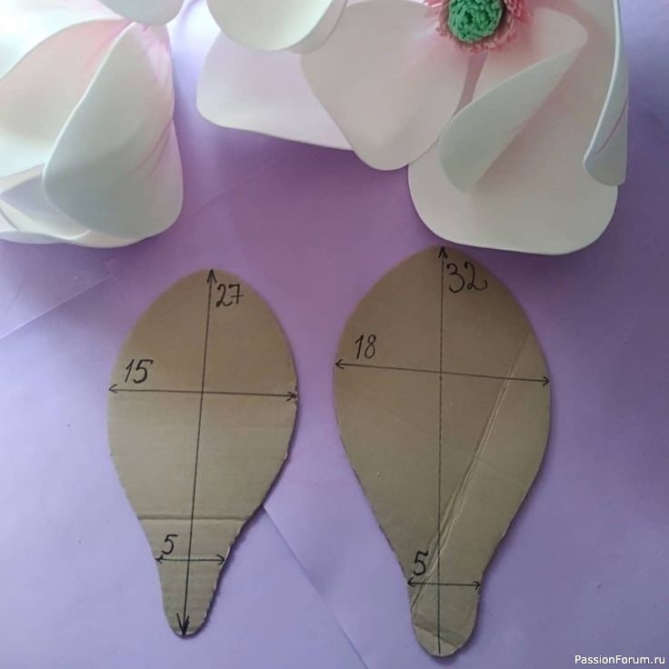 Магнолия из фоамирана. МК