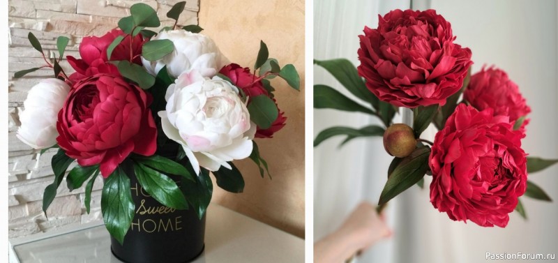 Пионы из фоамирана. Шаблоны