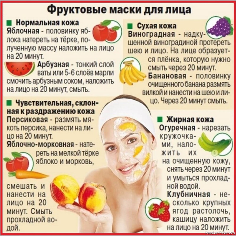 Секреты красоты. Фруктовые маски для лица