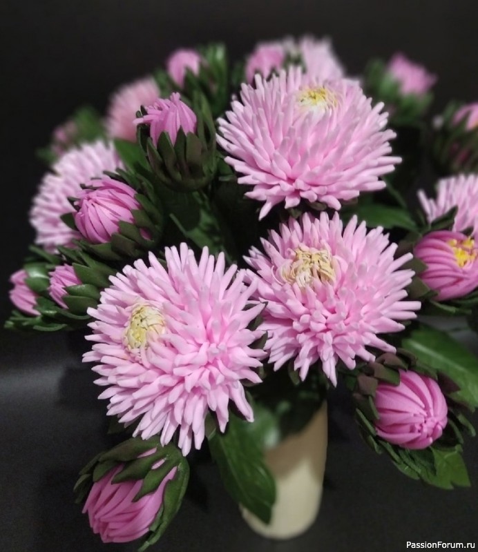 Хризантемы из фоамирана. Шаблоны