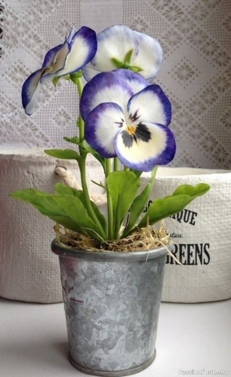 Анютины глазки из фоамирана. Шаблоны