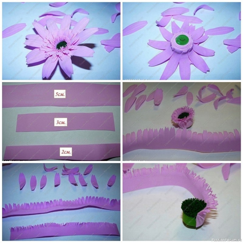 Герберы из фоамирана. Шаблоны