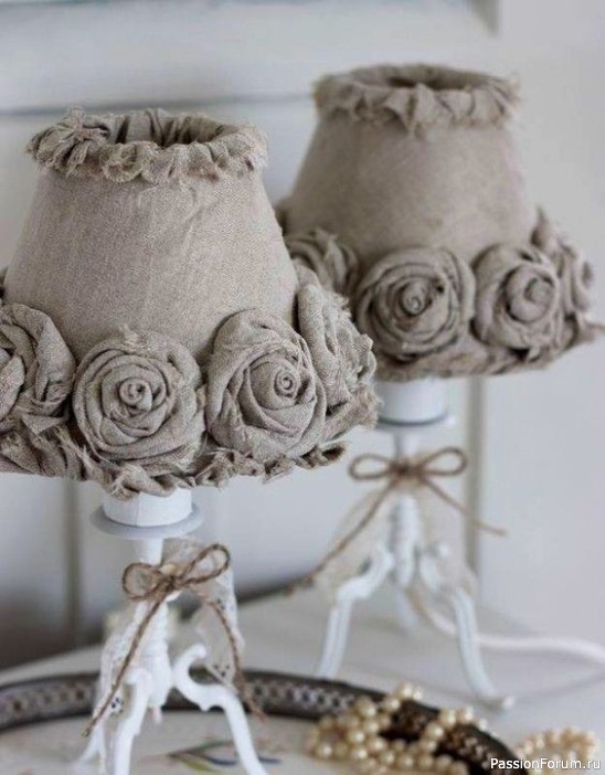 Цветы из мешковины. Идеи декора
