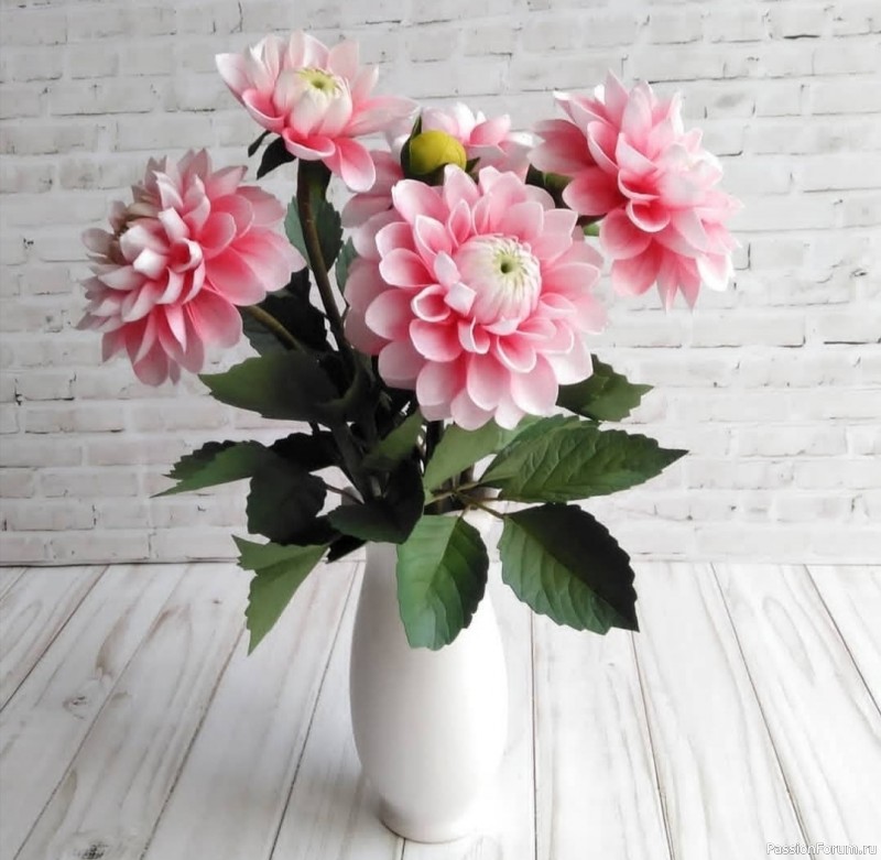 Георгины из фоамирана. Шаблоны