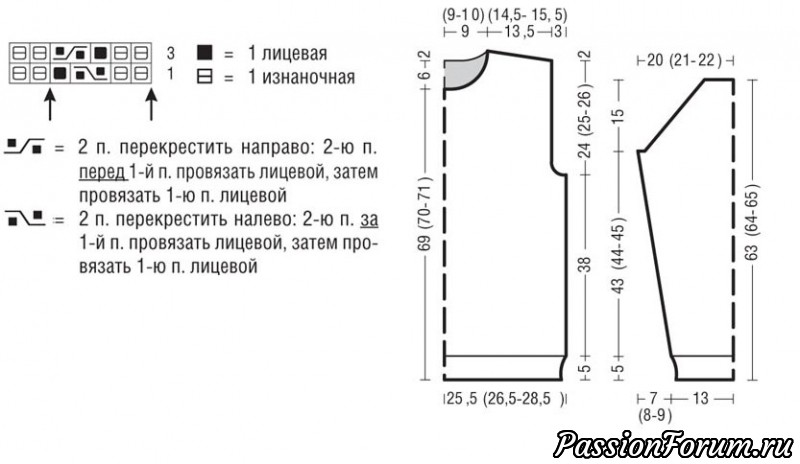 Пуловер с резинкой с косами