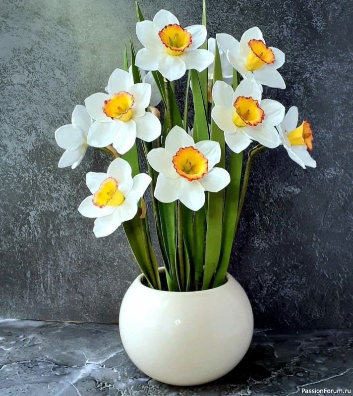 Нарциссы из фоамирана. Шаблоны