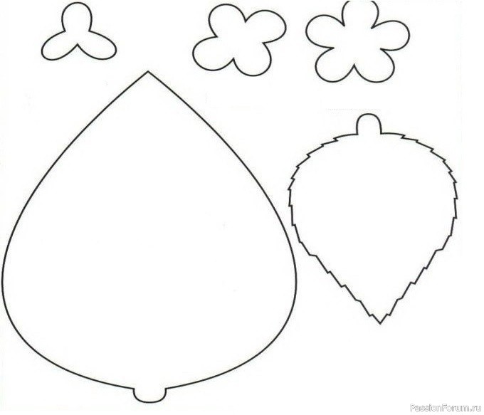 Сирень из фоамирана. Шаблоны